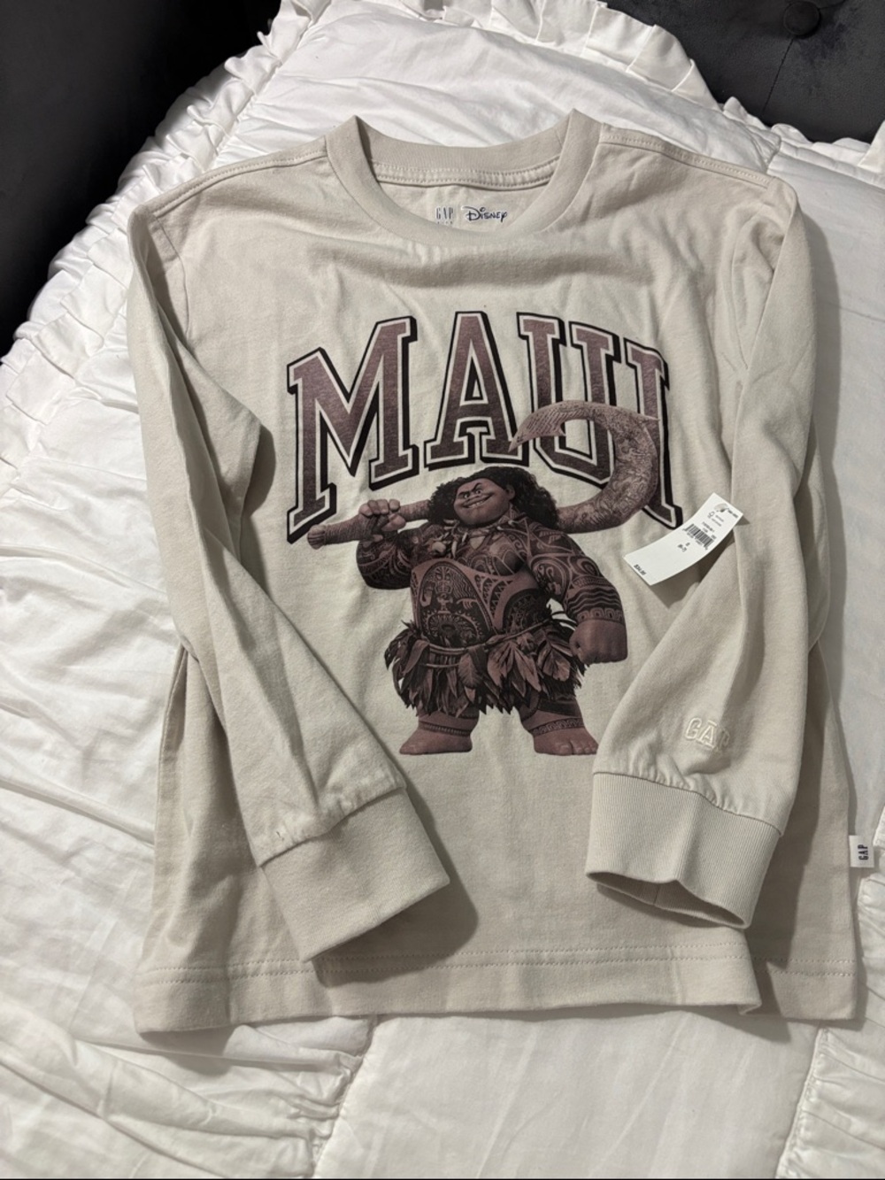 GAP Disney Kids Long Sleeve Tee in Light Beige NWT